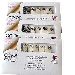 (3)‎ packs of sports Color Street overlays! ⚽️💅🏻